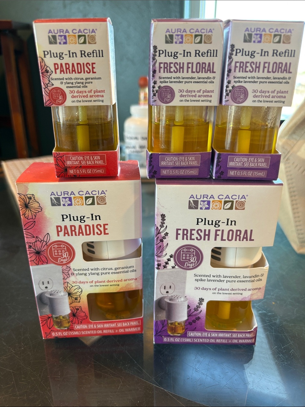 Aura Cacia Plug-In Refill Duo — Paradise & Fresh Floral
